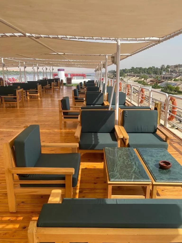 Sun deck of the MS King Tut III Nile Cruise Nile cruise